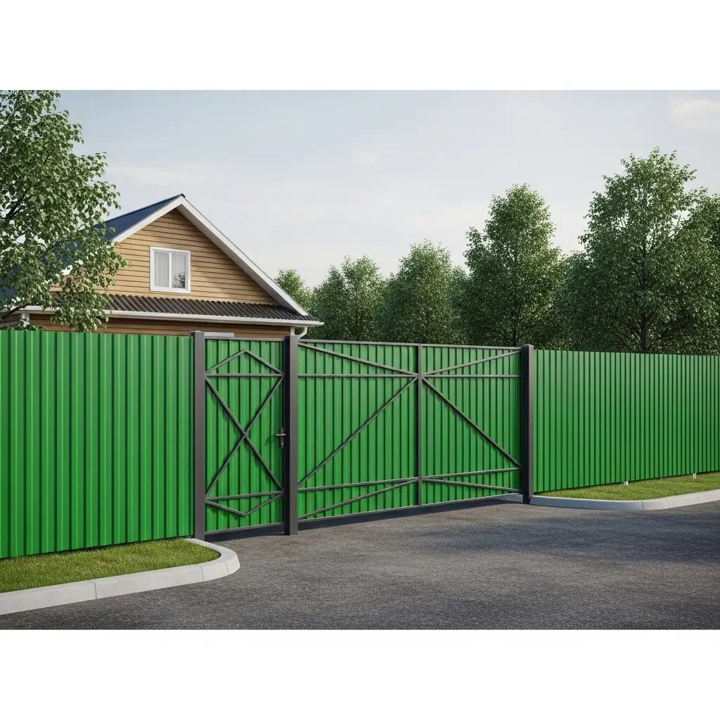 Установка паркану з профнастилу